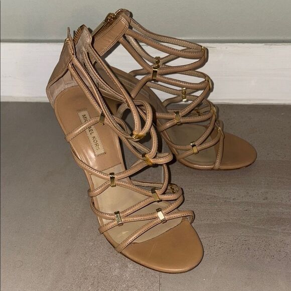 Michael Kors Nude Strappy Heels - Picture 3 of 4